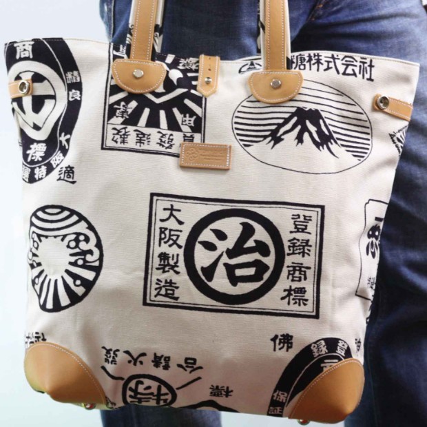 送料無料 日本製 和柄帆布トートバッグ オシャレ